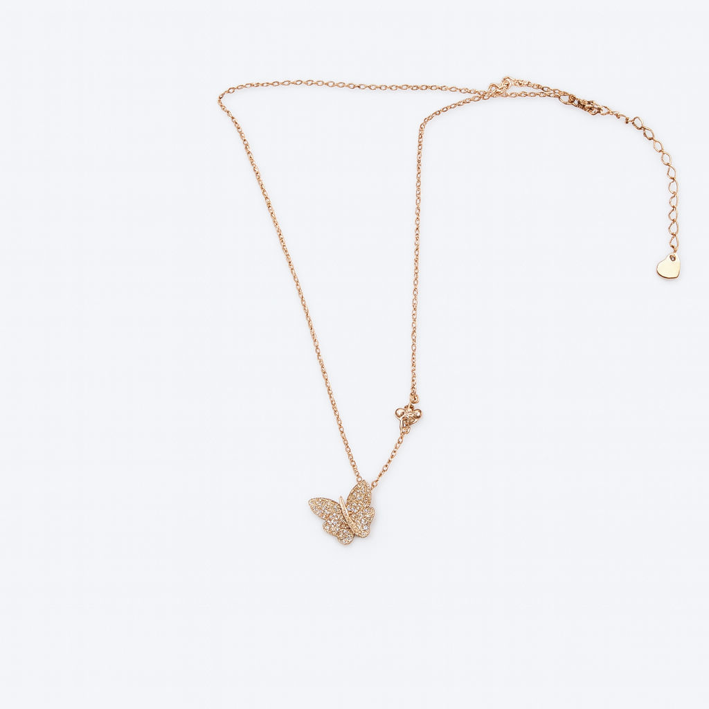 Simple Butterfly Style Pedant Necklace