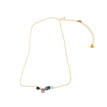 Multi Colour Gold Pedant Necklace