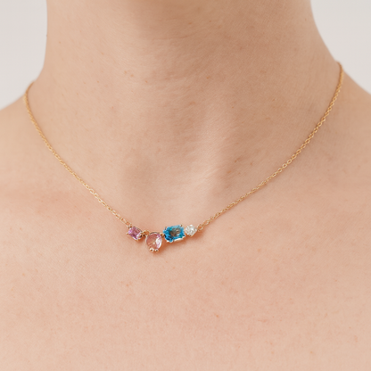 Multi Colour Gold Pedant Necklace