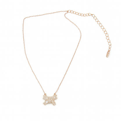 Cubic Diamonds With Blow Shape Pedant Necklace For Women