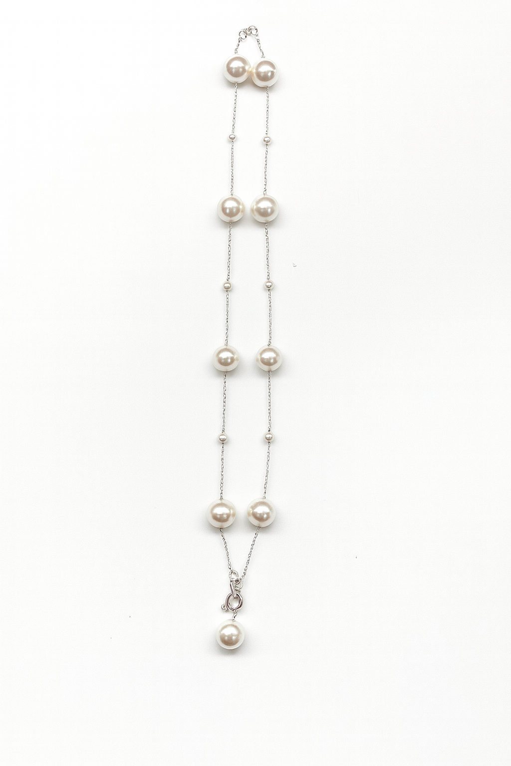 Simple And Long Pearl Design Necklace For Women