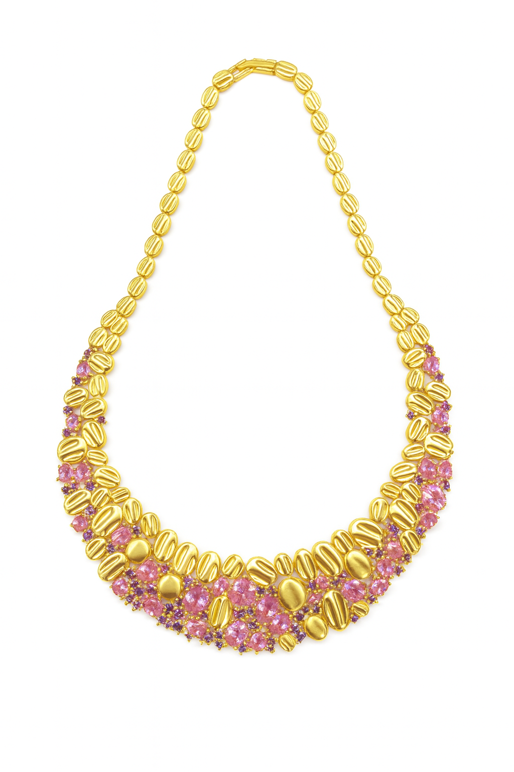 African Cubic Zirconia Extra Large Necklace 