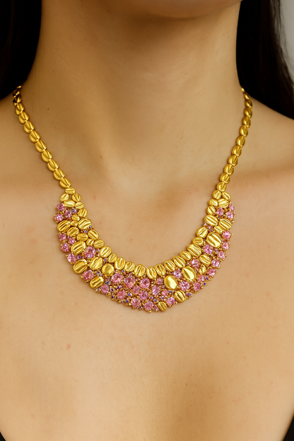 African Cubic Zirconia Extra Large Necklace 