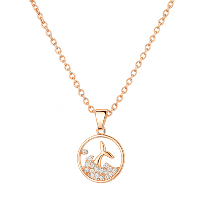 small bird pendat with rose gold chain necklace
