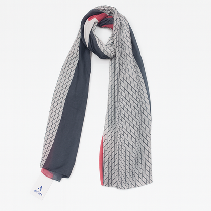 red and black unique scarf