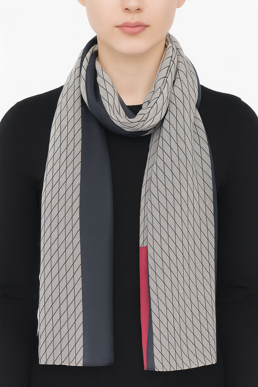 red and black unique scarf