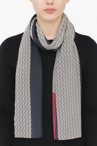 red and black unique scarf