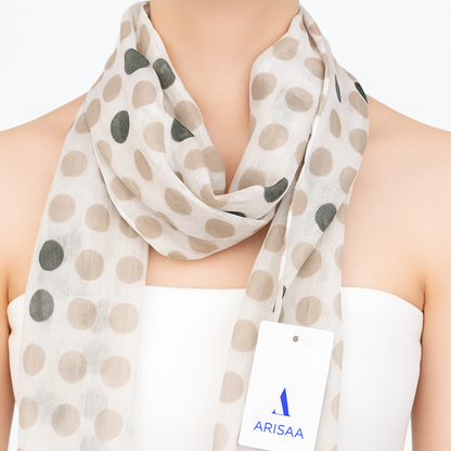 scream black colour small dote scarf