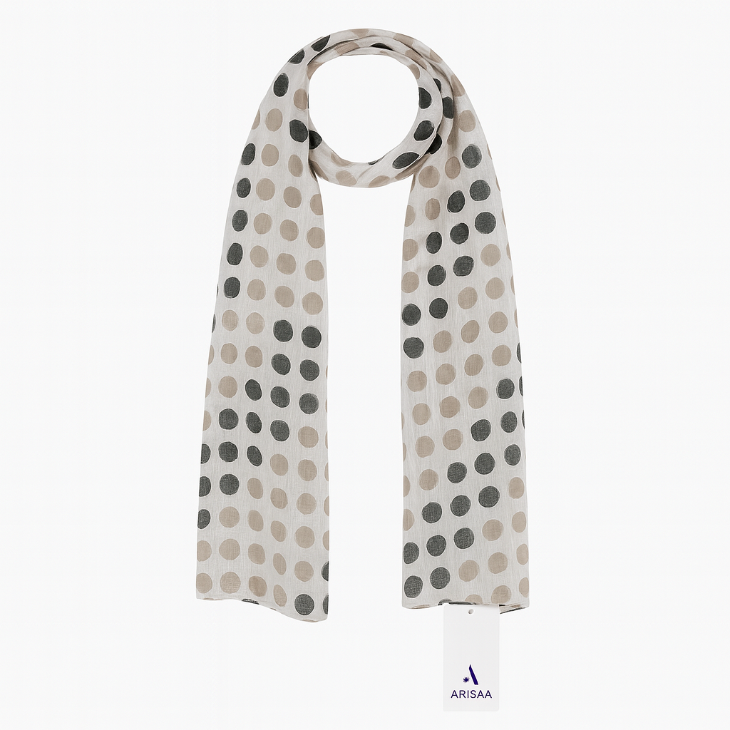 scream black colour small dote scarf