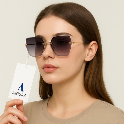 Square Sunglasses with Black Shade