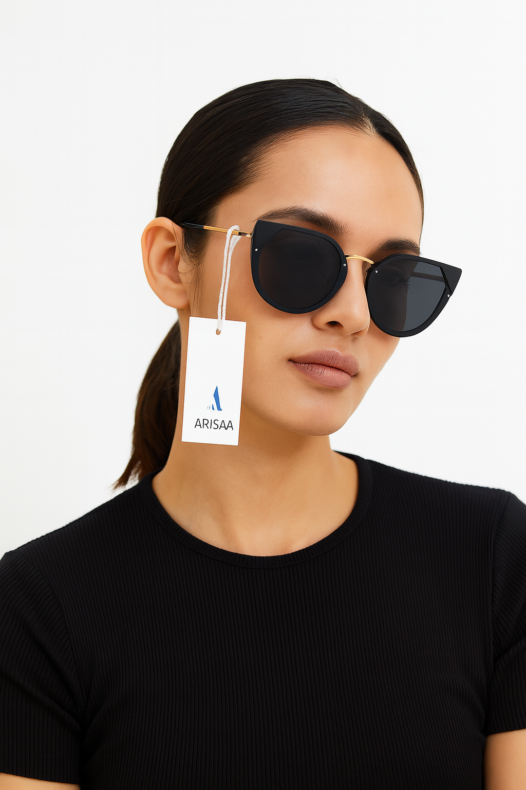 Cat Eye Sunglasses With Black Color