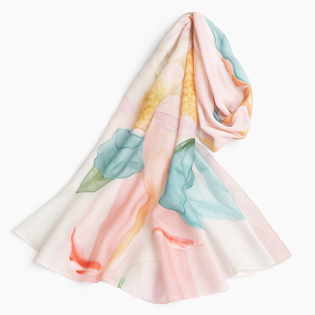 Pink and red combination mix scarf