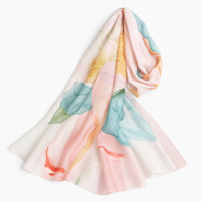 Pink and red combination mix scarf