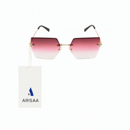 Square Sunglasses with pink Shade