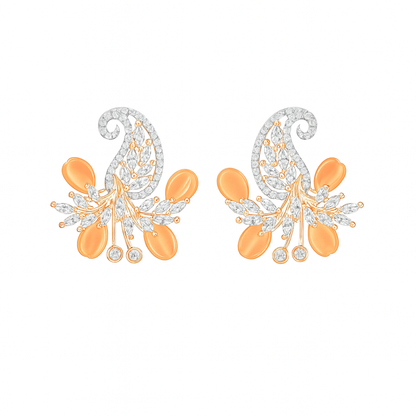 Orange Carnelian designer earring
