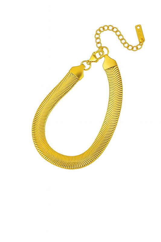 Gold plated adjustable bracelet