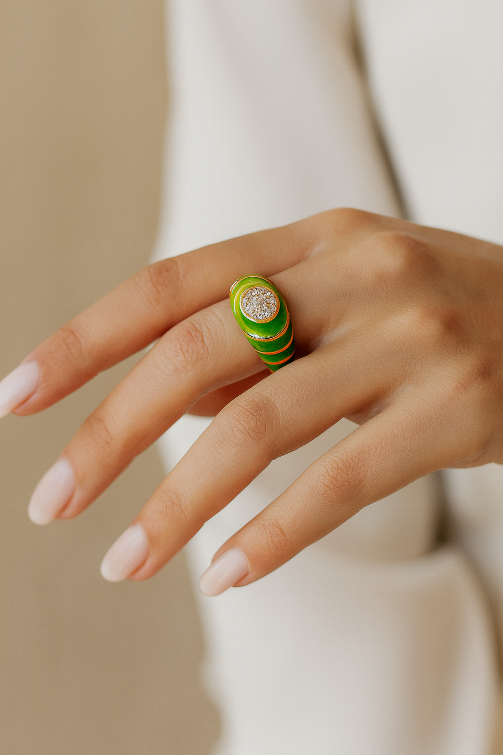 Parrot colour fancy look ring