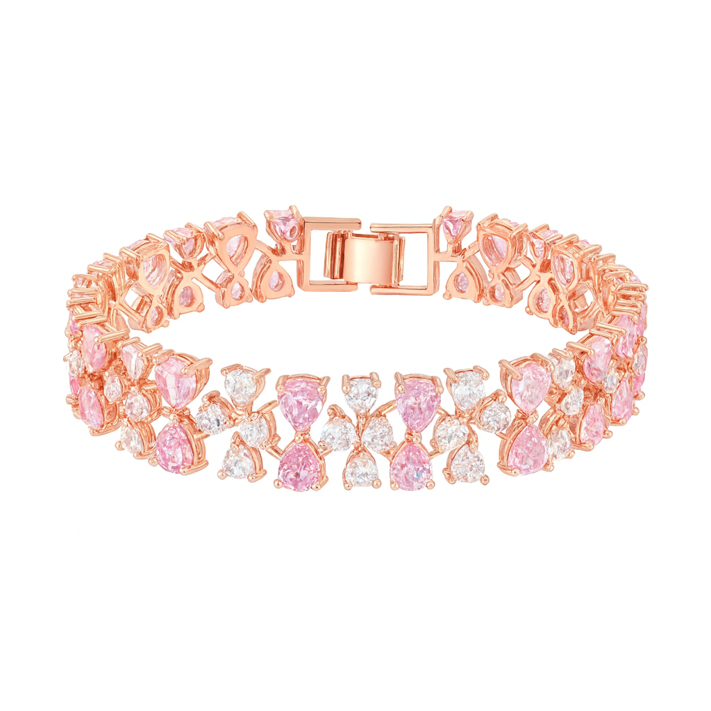 Pink Diamonds rose gold bracelet