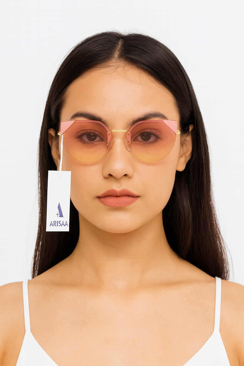 Cat Eye Sunglasses With Pink Color