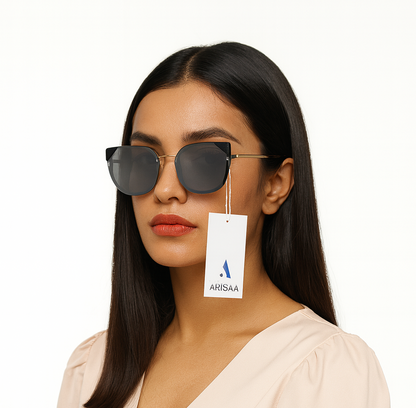 Cat Eye Sunglasses With Grey Colour