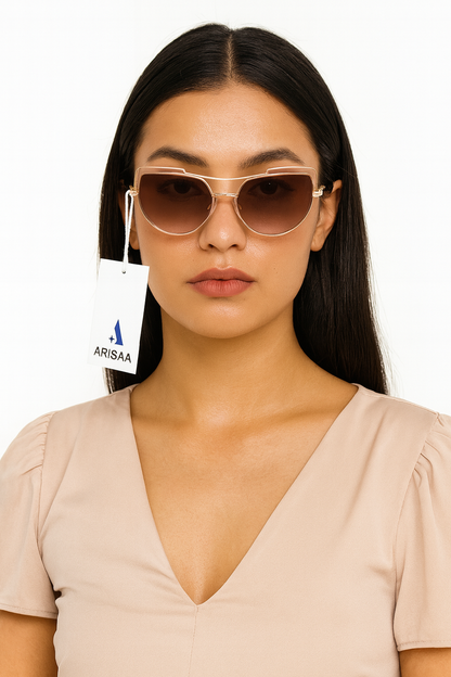 Brown Aviator Sunglasses