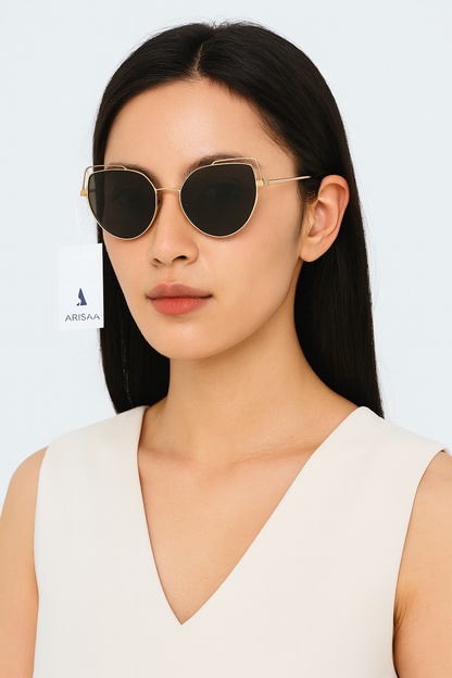 Gray Aviator Sunglasses
