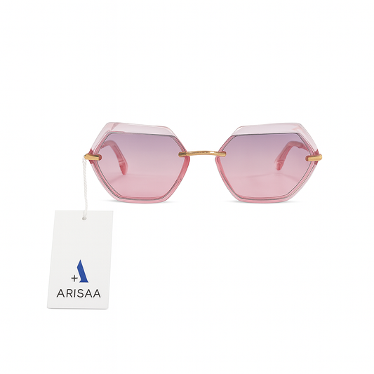 Round Rectangular Pink Sunglasses
