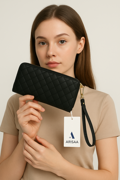 Black colour cross box simple look wallet