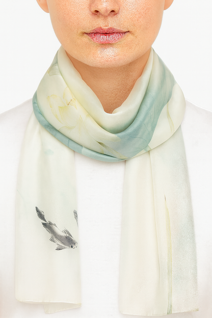 Woman Custom Design Printed Headscarf Silk Scarf