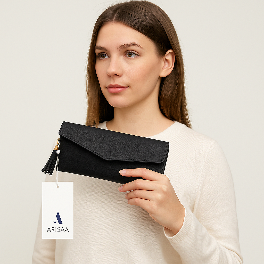 Classic look black colour wallet