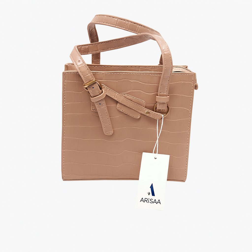 Crocodile skin design luxury look hand bag