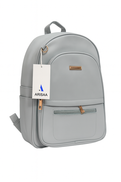 Fancy grey bag pack with pouch