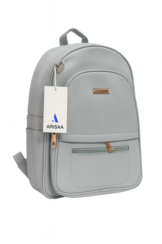 Fancy grey bag pack with pouch