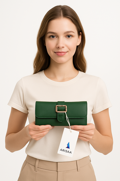 Green shade  smart folding wallet