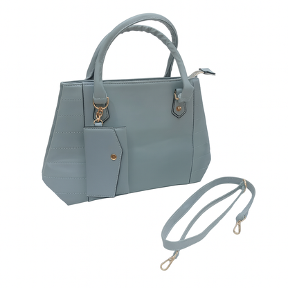 Grey colour purse and wallet set