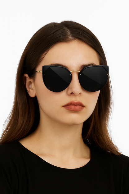 Cat Eye Sunglasses With Black Color