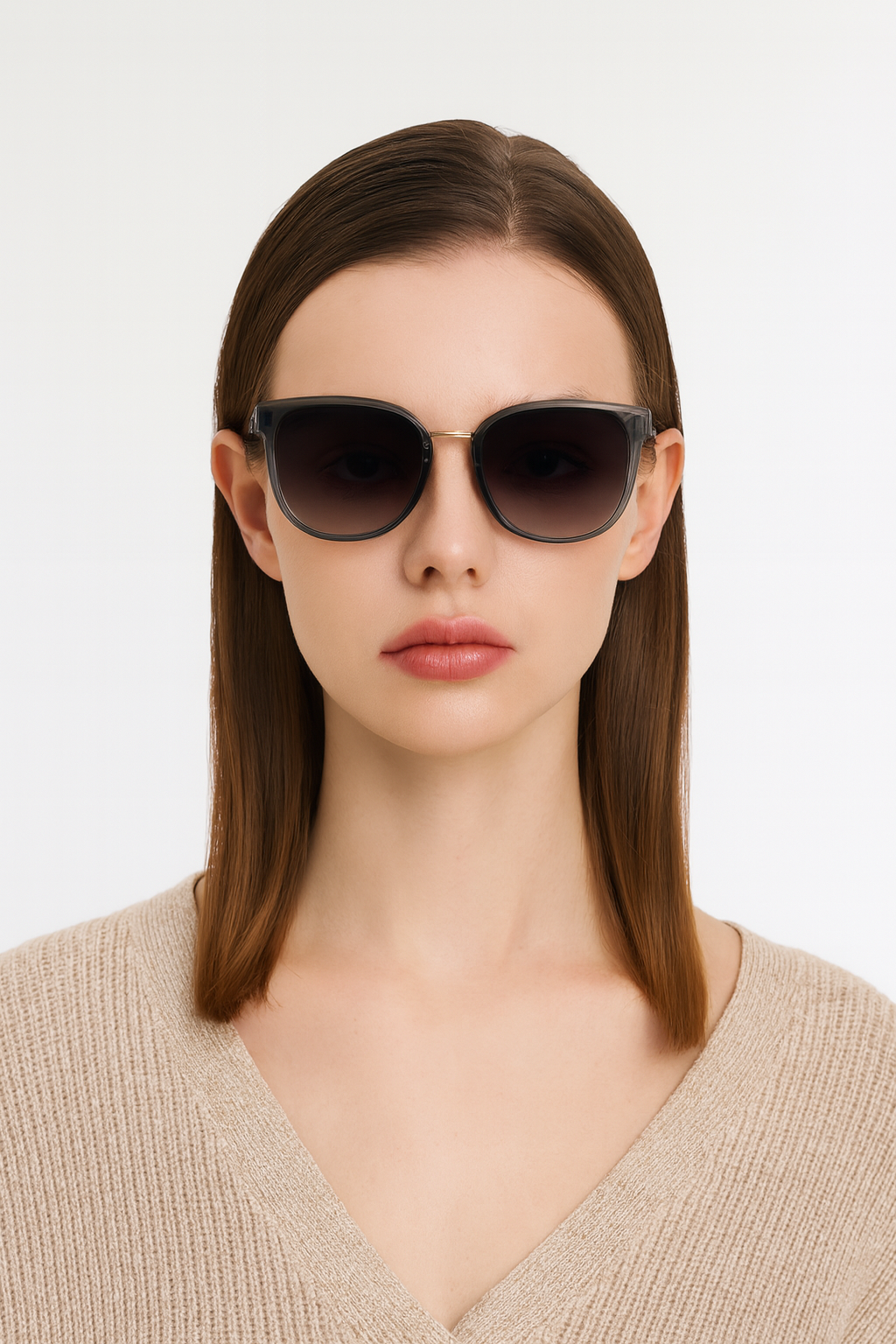 Gray Oversized Sunglasses