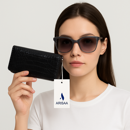Alligator skin black colour wallet