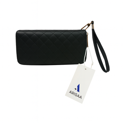 Black colour cross box simple look wallet