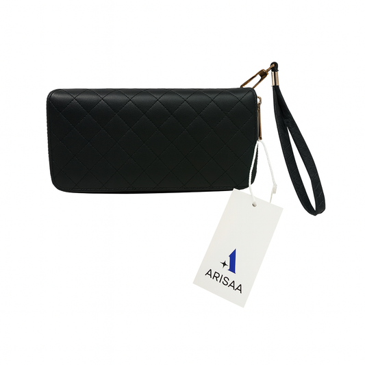 Black colour cross box simple look wallet