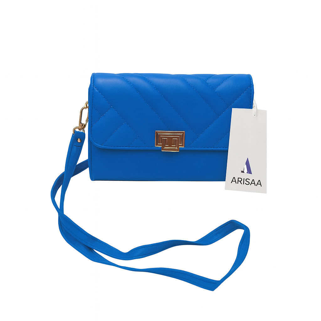 Sky blue smart look hand bag