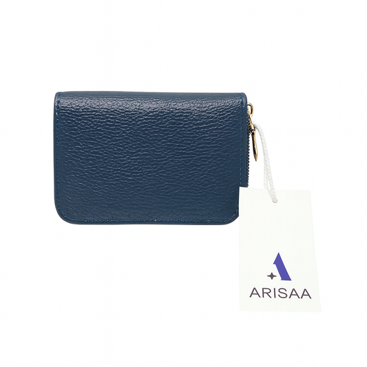 Small blue designer wallet
