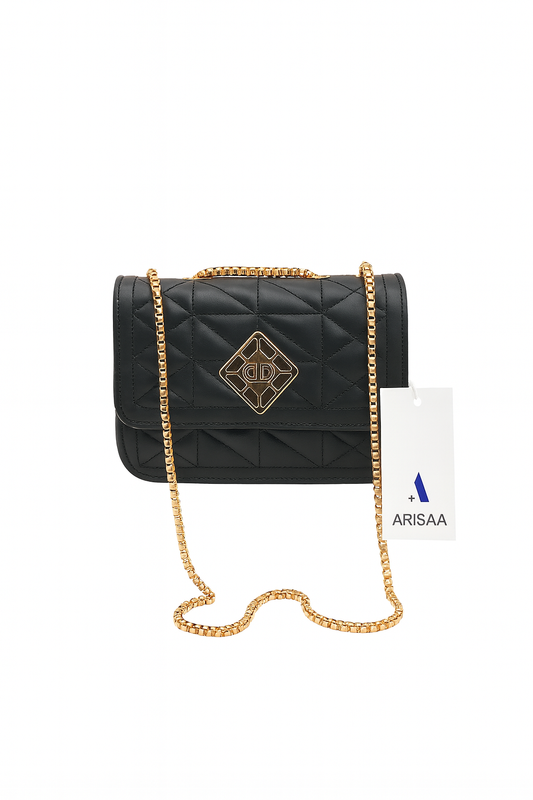 Stylish black colour hand purse
