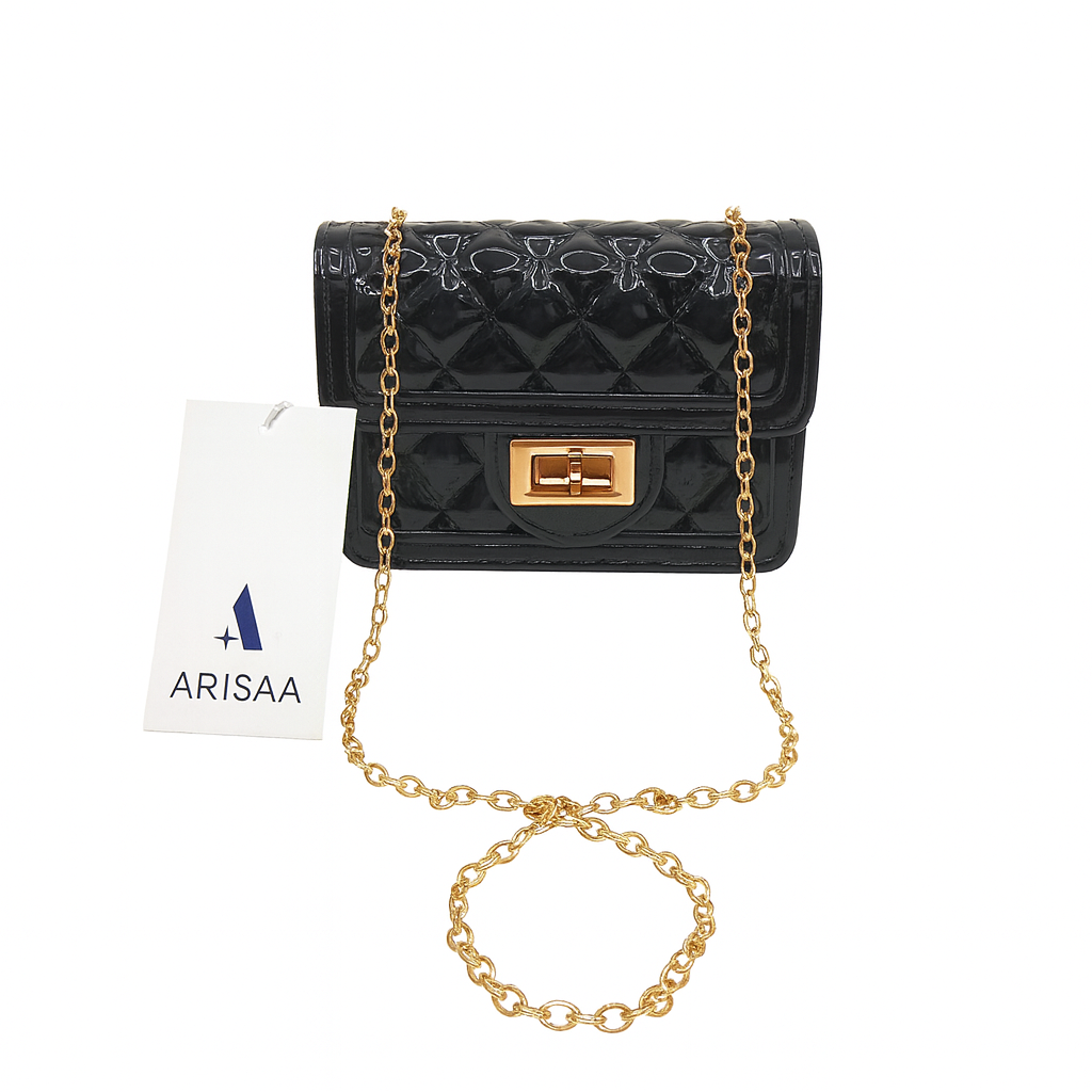 Modern look Shiny black colour purse