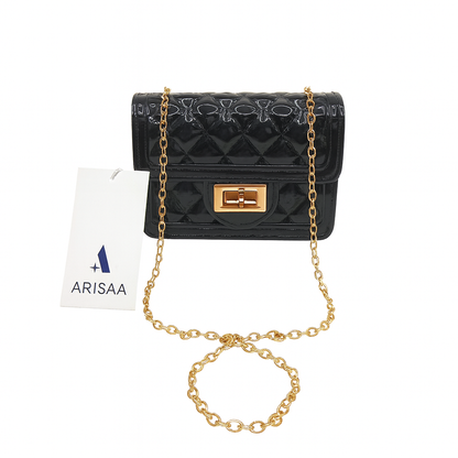 Modern look Shiny black colour purse
