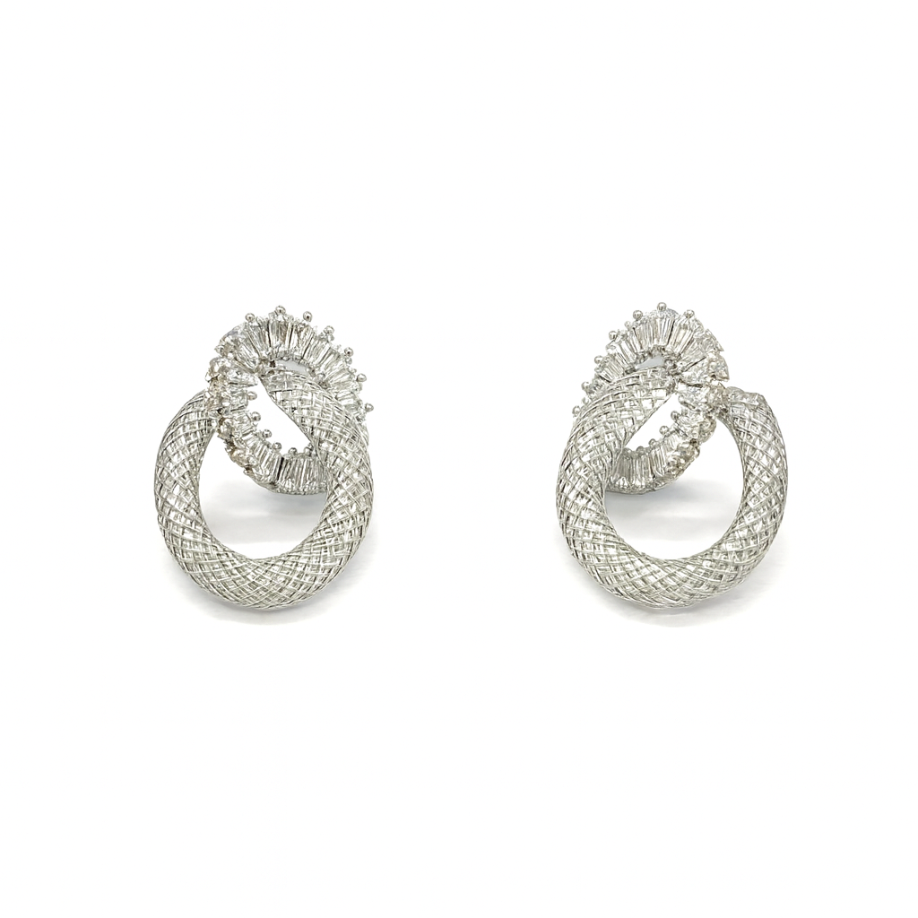 Cubic Diamonds With Round Shape Earring