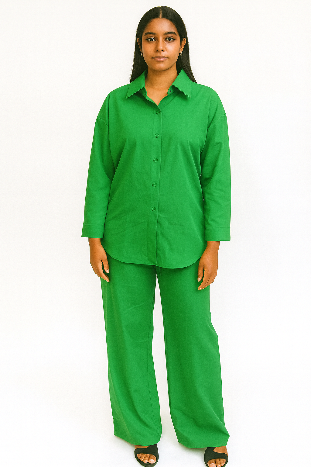 Green colour printed track suit