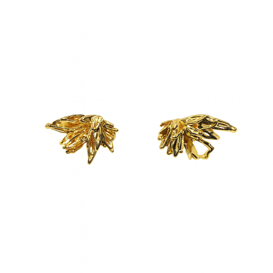 Gold plated Flower design earring stud