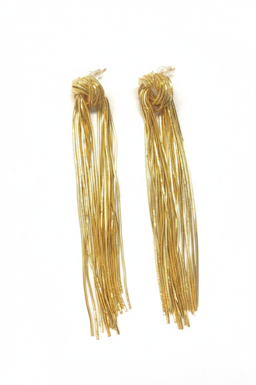 Chain Type Heavy Golden Earring