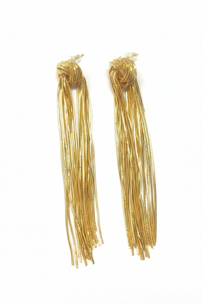 Chain Type Heavy Golden Earring